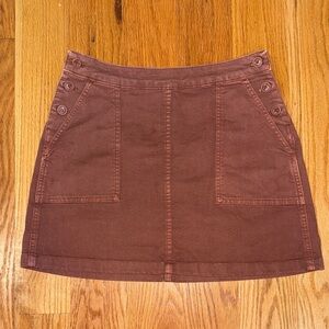 Denim Brown Women's Mini Skirt